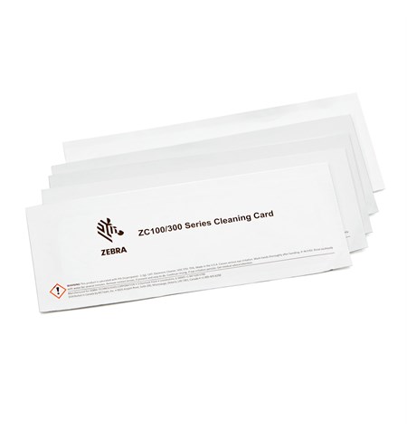 105999-311-01 Zebra Cleaning Card Kit (Improved), ZC100/300, 5 Cards