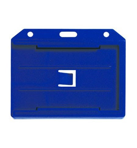 Multi rigid badge holders, Multi card open face, Blue, 100 Per Pack