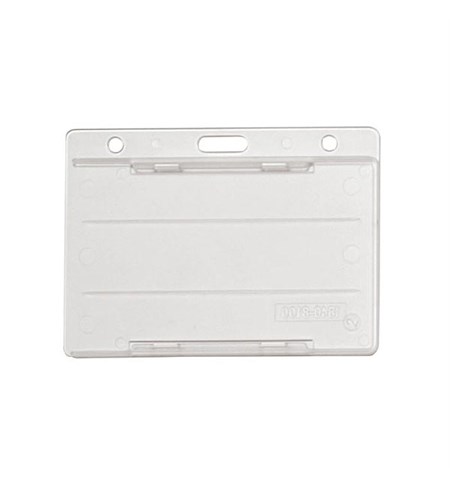 Single rigid badge holders, Open face card holders, Frosted, 100 Per Pack