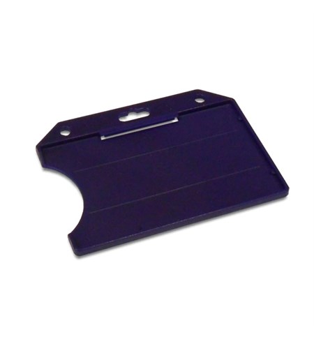 Single rigid badge holders, Open face card holders, Blue, 100 Per Pack
