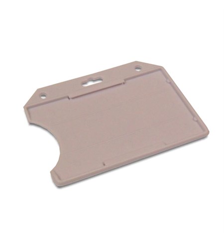 Single rigid badge holders, Open face card holders, White, 100 Per Pack