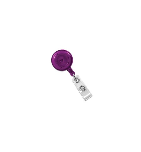 Translucent badge reel, Purple, 100 Per Pack