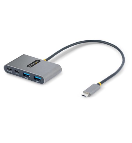 4-Port USB-C Hub with 100W Power Delivery Pass-Through - 2x USB-A + 2x USB-C - USB 3.0 5Gbps - 1ft (30cm) Long Cable - Portable USB Type-C to USB-A/C Hub