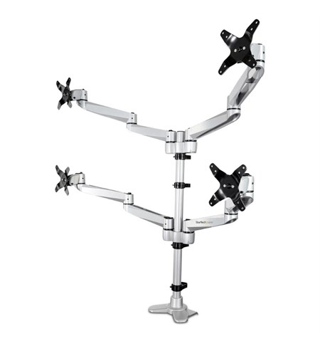 Desk Mount Quad Monitor Arm – Premium Articulating VESA 4 Monitor Mount 2x2 up to 30