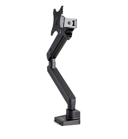 Desk Mount Monitor Arm with 2x USB 3.0 ports - Slim Full Motion Adjustable Single Monitor VESA Mount up to 8kg Display - Ergonomic Articulating Arm - Desk Clamp/Grommet