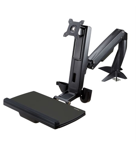 Sit Stand Monitor Arm - Desk Mount Adjustable Sit-Stand Workstation Arm for Single 34