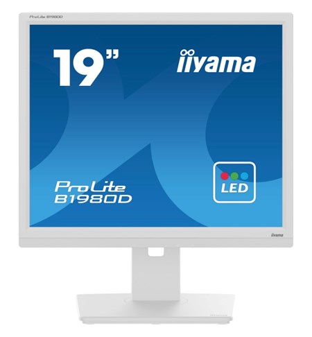 Iiyama ProLite B1980D-W5 Computer Monitor, 19 Inch, SXGA, White