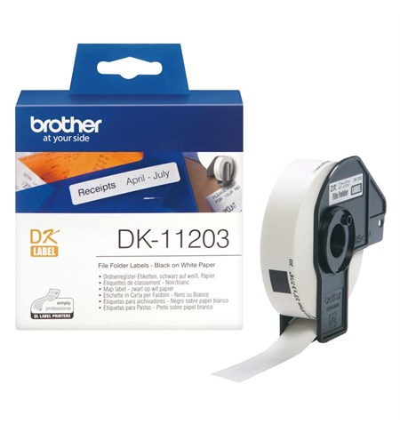 DK11203 - Brother File Folder Label (17mm x 87mm)