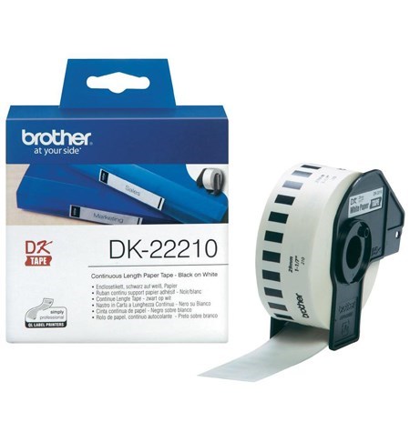 DK22210 - Brother Continuous Paper Tape Label (29mm x 30.48mm)