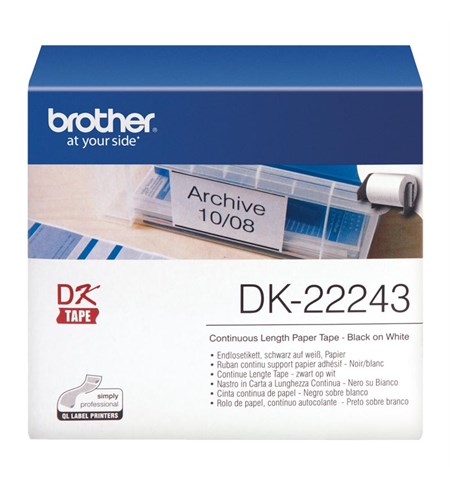 DK22243 - Brother White Continuous Paper Label (102mm x 30.48m)