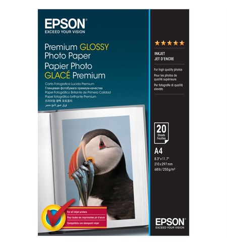 Epson Premium Glossy Photo Paper - A4 - 20 Sheets