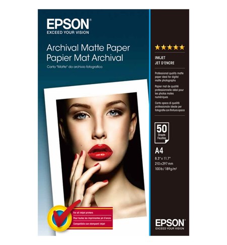 Epson Archival Matte Paper - A4 - 50 Sheets