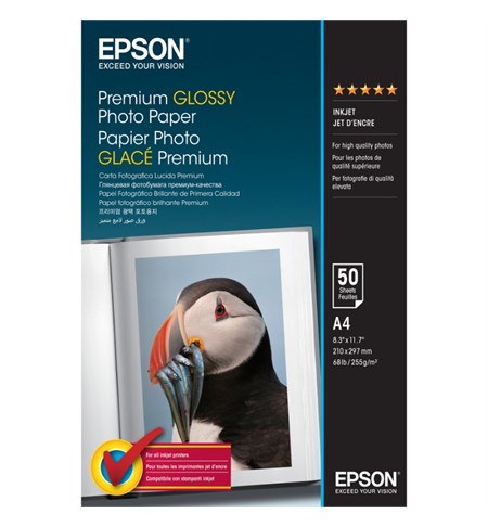 Epson Premium Glossy Photo Paper - A4 - 50 Sheets