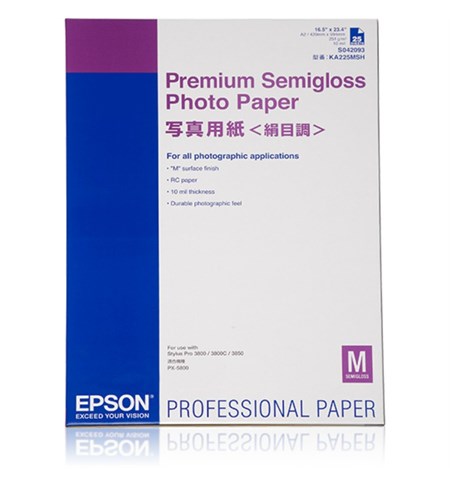 Epson Premium Semigloss Photo Paper, DIN A2, 250g/m², 25 Sheets