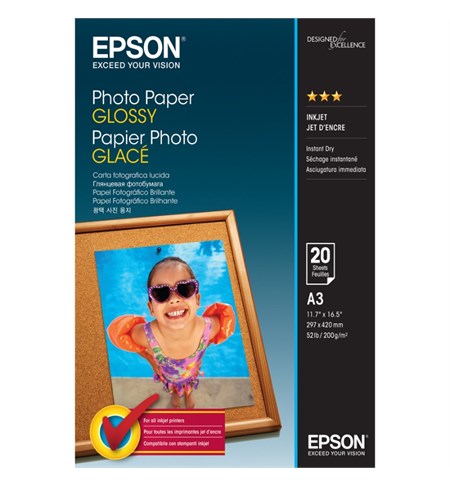Epson Photo Paper Glossy - A3 - 20 sheets