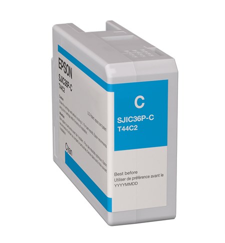 Epson SJIC36P(C): Ink cartridge for ColorWorks C6500/C6000 (Cyan) (C13T44C240)
