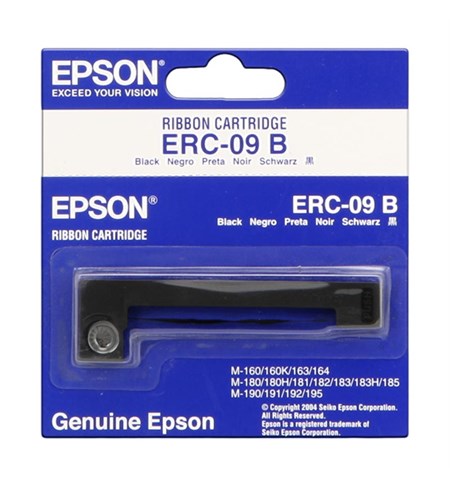 C43S015354 - ERC09B Ribbon Cartridge, HX-20/M-160/M-180/M-190, Black