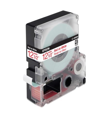 Epson Label Cartridge Standard LC-4WRN9 Red / White 12mm (9m)