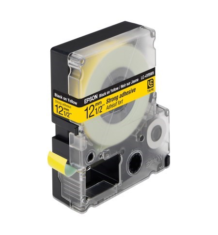 Epson Label Cartridge Strong Adhesive LC-4YBW9 Black / Yellow 12mm (9m)
