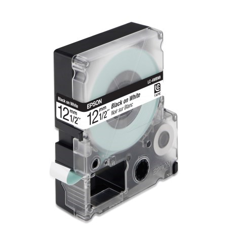 Epson Label Cartridge Standard LC-4WBN9 Black / White 12mm (9m)