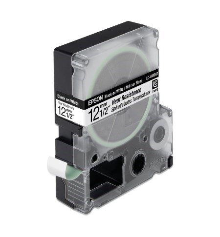 Epson Label Cartridge Heat Resistant LC-4WBH2 Black / White 12mm (2m)