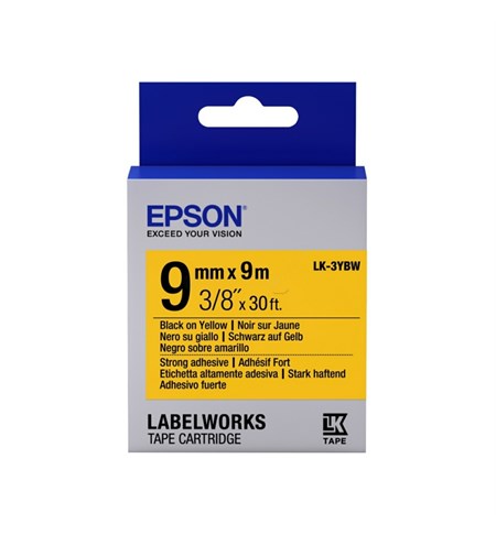 C53S653005 - Epson Label Cartridge Ribbon, Yellow (LK-3YBW)