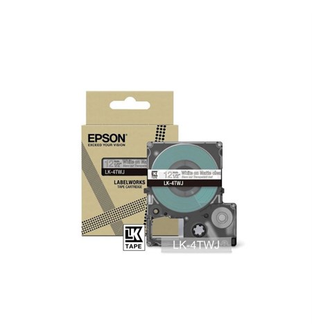 Epson Matte Tape, Clear/White 12mm (8m)