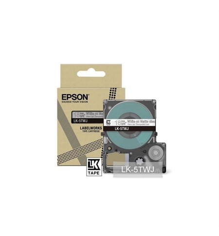 Epson Matte Tape, Clear/White 18mm (8m)