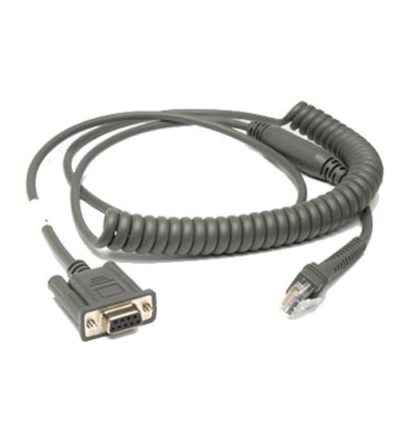 CBA-R36-C09ZAR - Motorola 9ft Coiled RS232 Cable (DB9 Female)