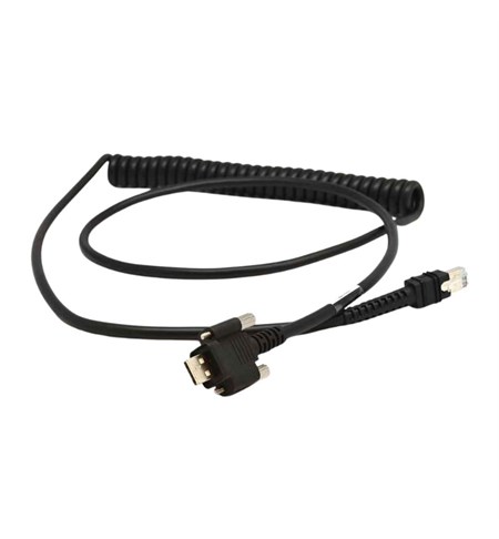 CBA-UF2-C12ZAR - Shielded USB Coiled Cable (Series A Locking Connector)