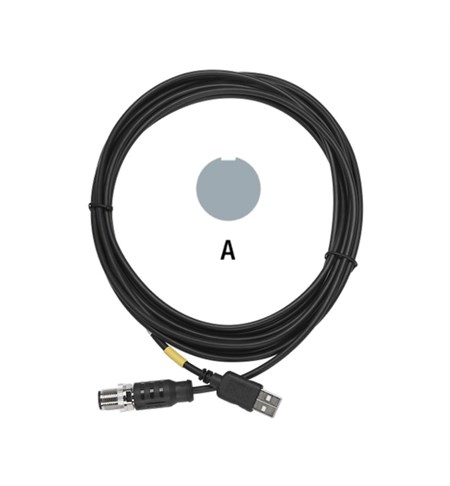 Zebra M12 to USB-A Male Client 1.5m Cable CBL-USBACLT015-M12