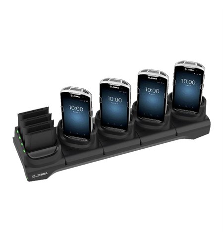 CRD-TC51-5SC4B-01 Zebra TC51/TC52/TC56/TC57 5-slot Charge-only cradle with 4-slot spare battery charger