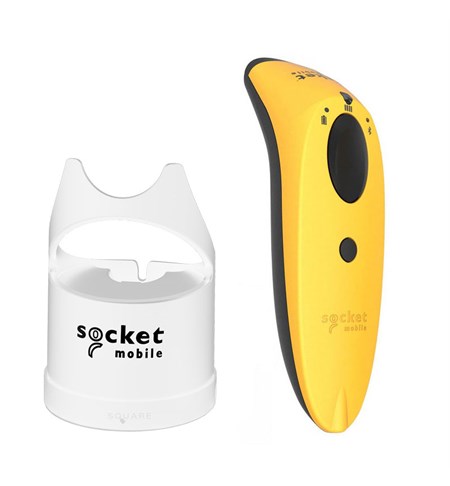 SocketScan S760 Barcode Scanner w/ White Charging Dock, Yellow