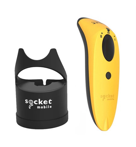 SocketScan S760 Barcode Scanner w/ Black Charging Dock, Yellow