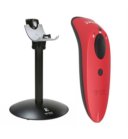 SocketScan S760 Barcode Scanner w/ Charging Stand, Red