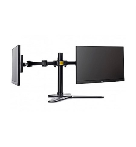30 Inch Black Flat Panel Dual Screen Desk Top Stand