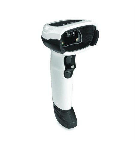 DS8108 - Area Imager, Standard Range, White, with Stand, Shielded USB Cable