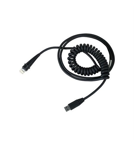 Cable, USB, Type A, Power Off Terminal, Coiled, 12 ft