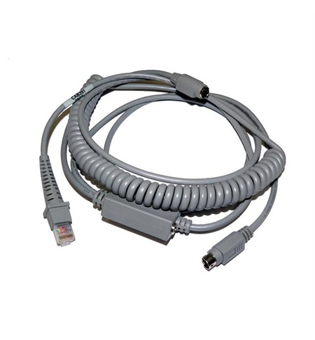 Cable, IBM PS/2, KBW, Minidin Connector, External Power Supply, Coiled, CAB-391, 11 ft.