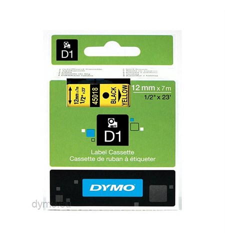 S0720580 - Dymo Tape (Black on Yellow, 12mm)