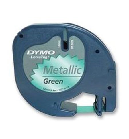 S0721740 - 12mm x 4m Dymo LetraTAG Metallic Tape (Metallic Green)