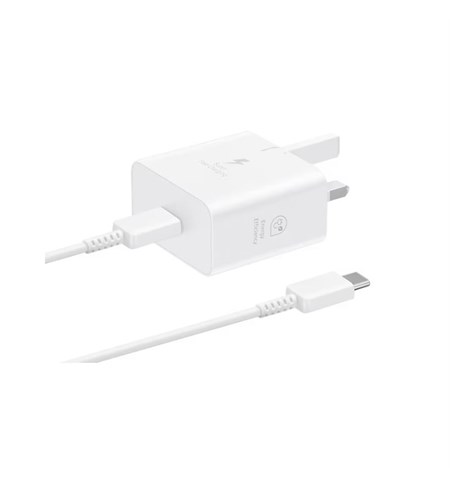 Samsung White USB-C 25W Travel Adapter (with Cable) EP-T2510XWEGGB
