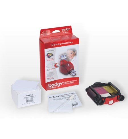VBDG105EU - Badgy card and ribbon kit