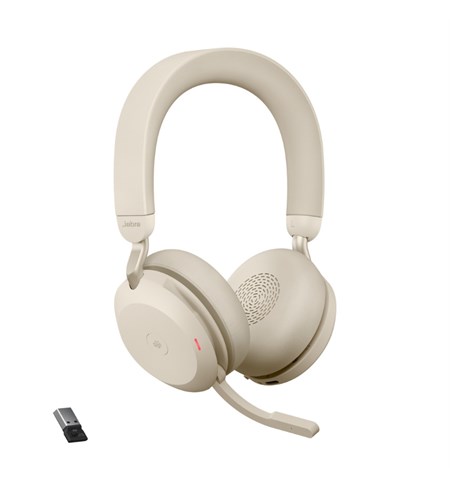 Evolve2 75 Stereo Headset - USB-A, Unified Communications Certified, Beige
