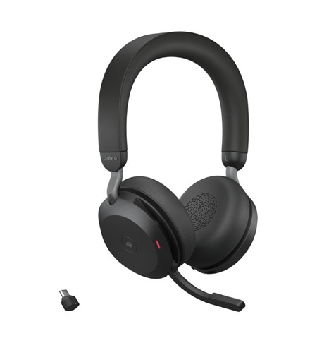 Evolve2 75 Stereo Headset - USB-C, Unified Communications Certified, Black