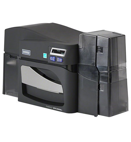 DTC4500e ID Card Printer - Base Model, ISO Magnetic Stripe Encoder, Dual Side Lamination (Locking Hoppers)