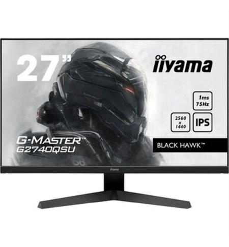 Iiyama G-MASTER G2740QSU-B1 Black Hawk™ Computer Monitor, 27 Inch, Wide Quad HD, Black