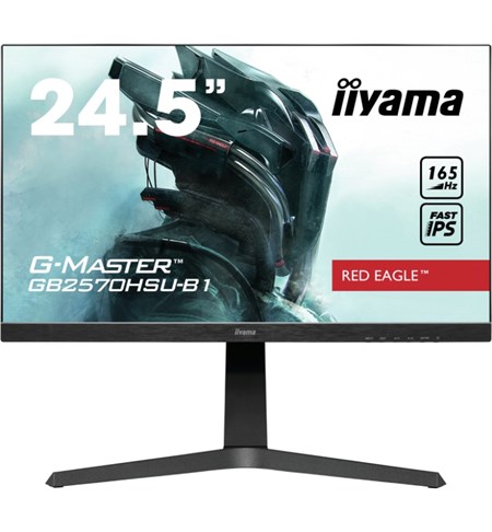 Iiyama G-MASTER GB2570HSU-B1 Red Eagle™ Computer Monitor, 24.5 Inch, Full HD, Black