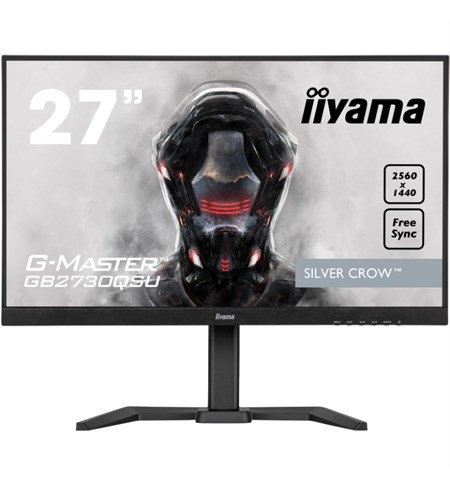 Iiyama G-MASTER GB2730QSU-B5 Silver Crow™ Computer Monitor, 27 Inch, Wide Quad HD, Black