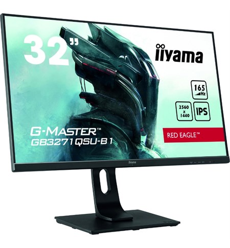 Iiyama G-MASTER GB3271QSU-B1 Red Eagle™ Computer Monitor, 32 Inch, WQHD, Black